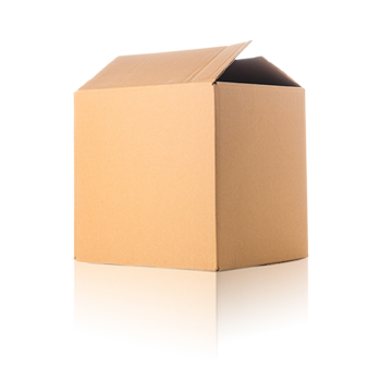 a closed cardboard box