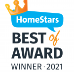 Homestars Best of 2021 award badge